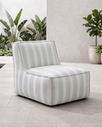 Cove Lounge Chair in Dobby Stripe