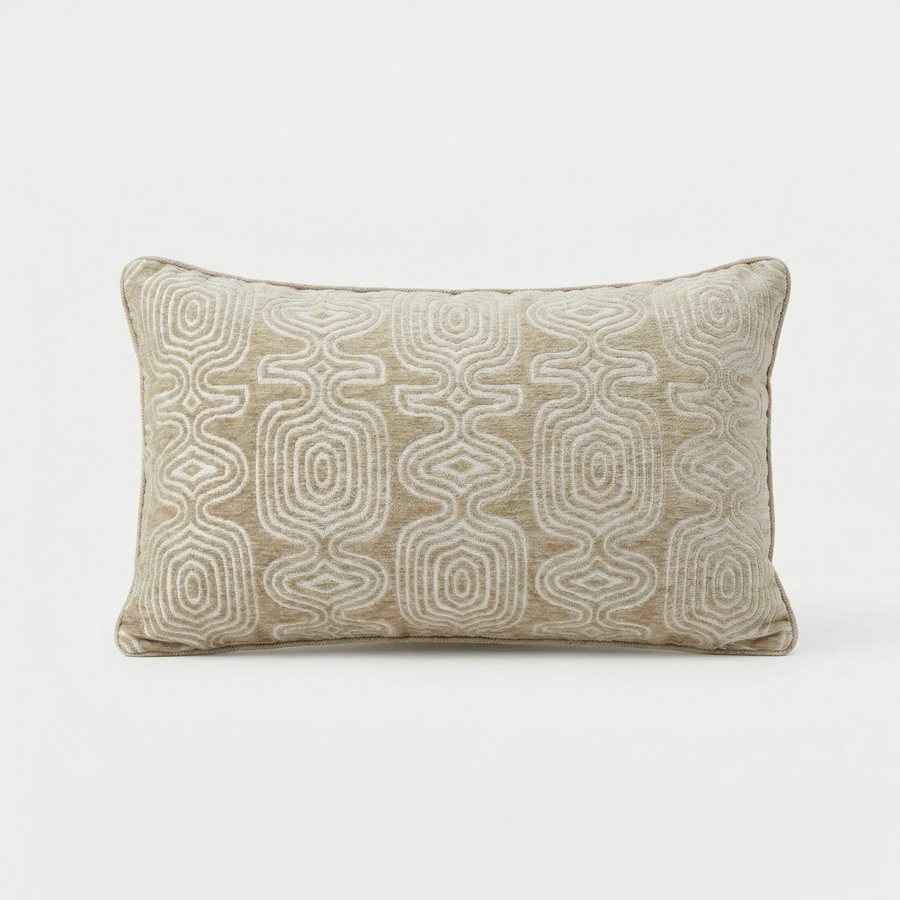 Royal Teak Collection Totem Natural 12" × 20" Lumbar Pillow (14TB12)