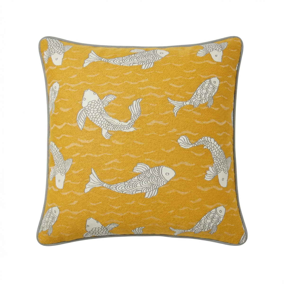 Royal Teak Collection Koi Tangerine 20" × 20" Throw Pillow (1KT20)