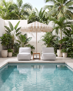 Cove outdoor lounge chair beside a pool