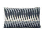 Royal Teak Collection Art Deco Stripe Blue 12" × 20" Lumbar Pillow (ARTDEB12)