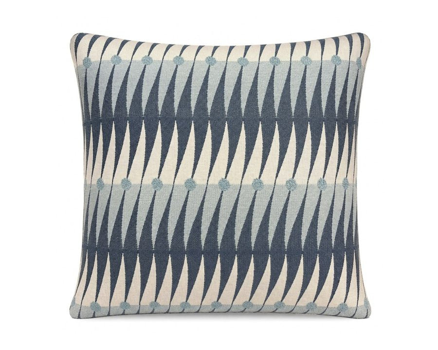 Royal Teak Collection Art Deco Stripe Blue 20" × 20" Throw Pillow (ARTDEB20)