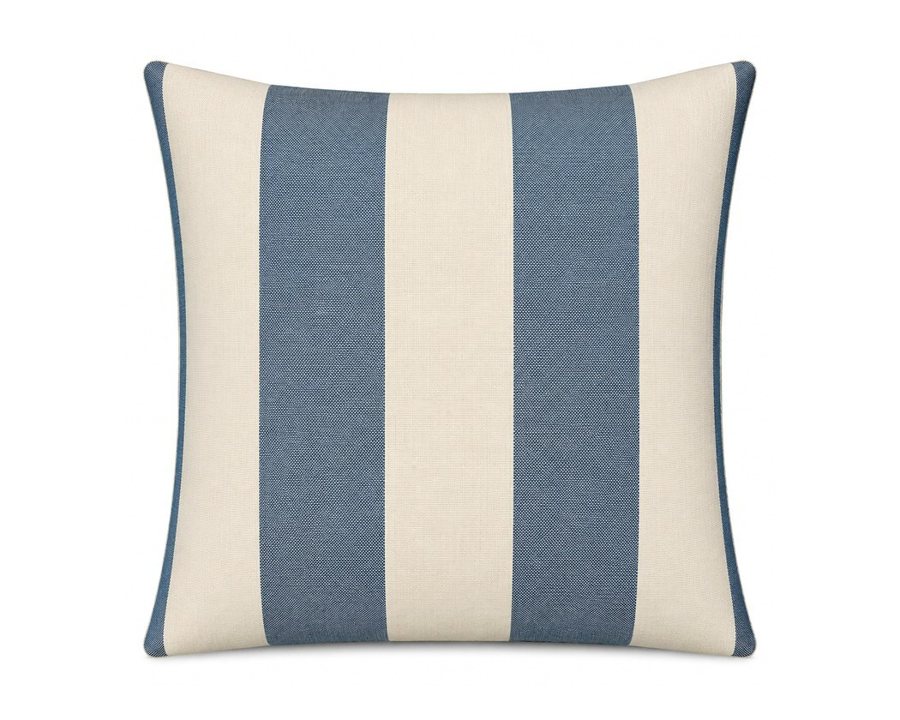 Royal Teak Collection Cabana Stripe Light Blue 20" × 20" Throw Pillow (CABSTB20)
