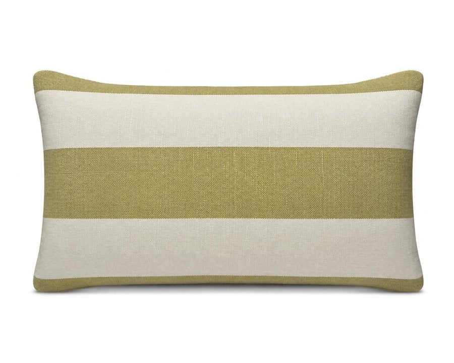 Royal Teak Collection Cabana Stripe Chartreuse 12" × 20" Lumbar Pillow (CABSTC12)