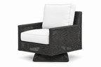 Royal Teak Collection Cannes 360-Degree Swivel Lounge Chair in White Sunbrella Cushion