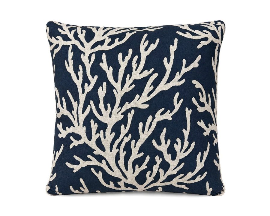 Royal Teak Collection Coral Navy 20" × 20" Throw Pillow (CORALN20)