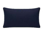 Royal Teak Collection Cottage Bloom Navy 12" × 20" Lumbar Pillow — Reverse Face (COTBLN12)