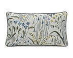 Royal Teak Collection Cottage Bloom Navy 12" × 20" Lumbar Pillow (COTBLN12)