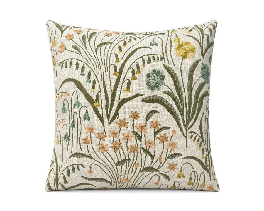Royal Teak Collection Cottage Bloom Neutral 20" × 20" Throw Pillow (COTBNE20)