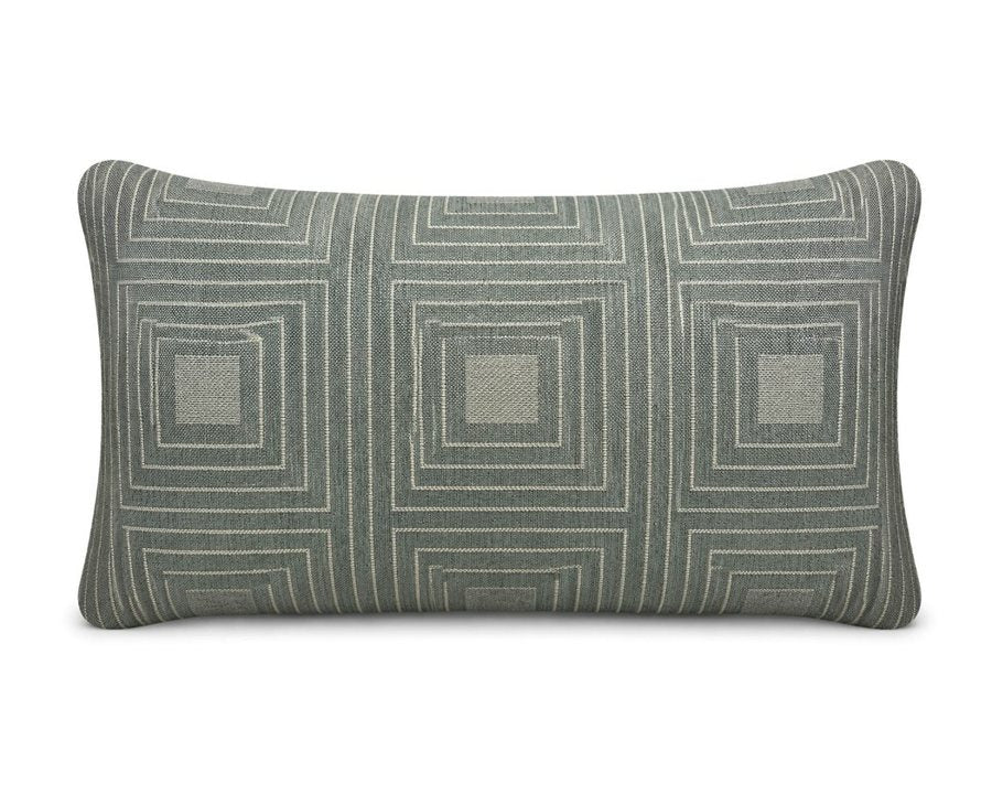Royal Teak Collection Deco Squares Spa 12" × 20" Lumbar Pillow (DECSQS12)