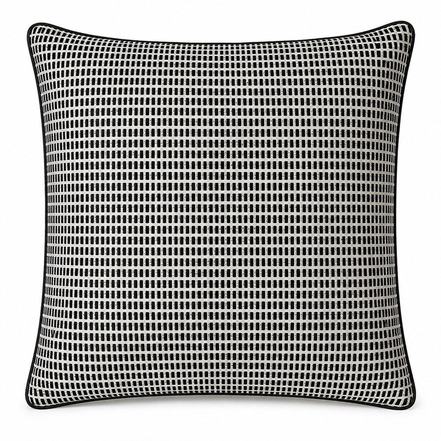 Royal Teak Collection Dominoes Black 20" × 20" Throw Pillow (23DB20)