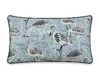 Royal Teak Collection Flamingo Light Blue 12" × 20" Lumbar Pillow — Reverse Face (FLAMLB12)