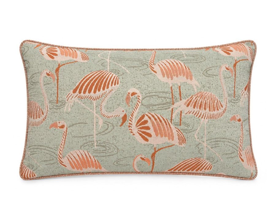 Royal Teak Collection Flamingo Neutral 12" × 20" Lumbar Pillow (FLAMNE12)
