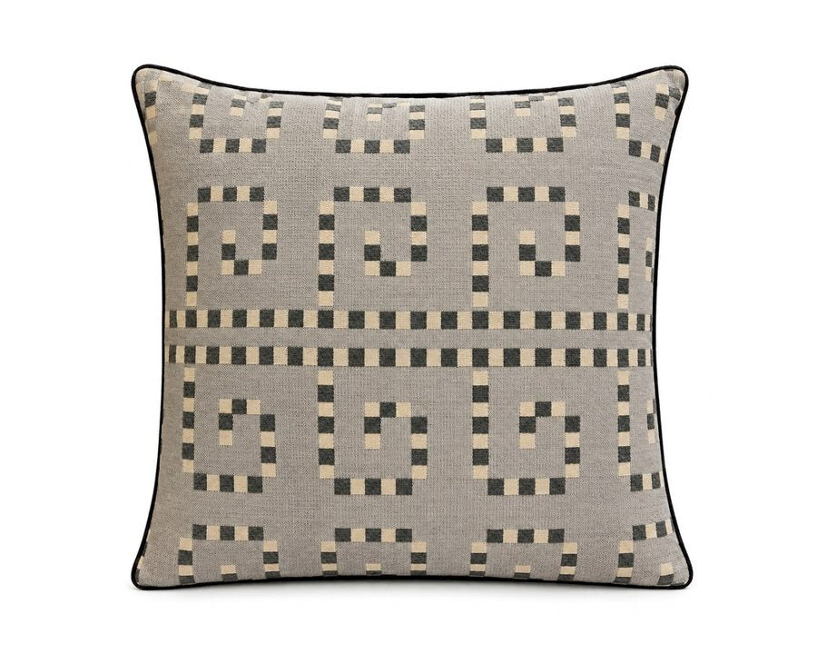 Royal Teak Collection Geometric Light Blue 20" × 20" Throw Pillow (GEOLTB20)