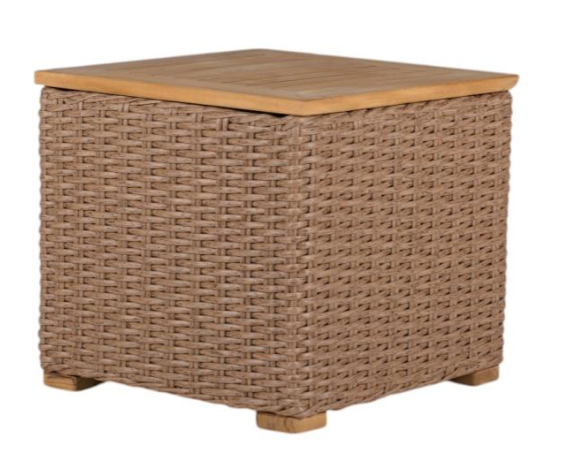 Boca Side Table — Honey Wicker