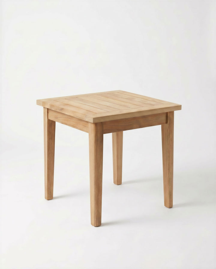 Hamptons Side Table — original product photograph, Canvas Granite shown on upholstered pieces
