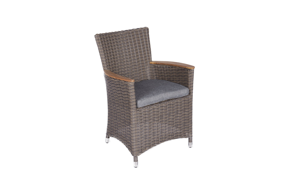 Royal Teak Collection Helena Chair Gray / Gray Cushion — original product photography