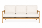 Royal Teak Collection Ventura 3-Seater Sofa (VENT3S) — Studio Cutout in Grade-A Teak & White/Natural Cushions