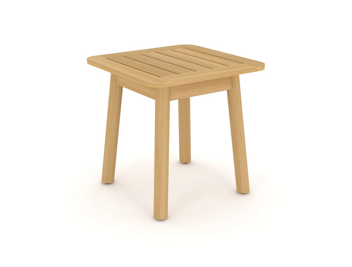 Seville Side Table; photography shows a sample fabric