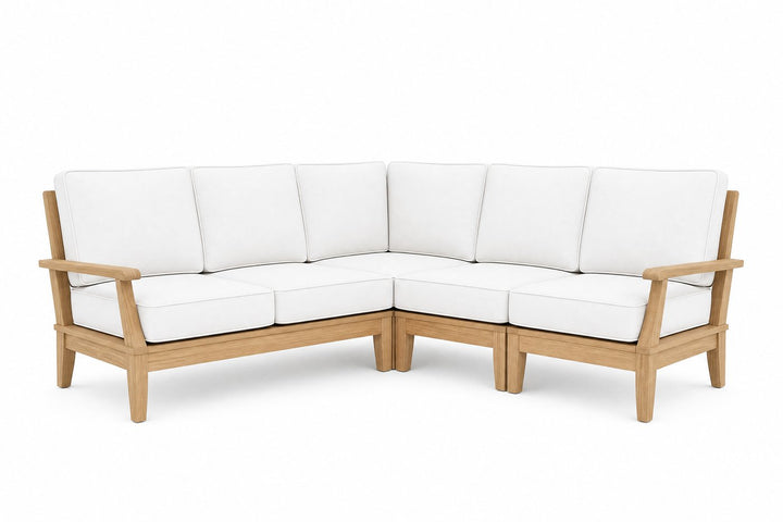 Miami five-piece sectional with white cushions