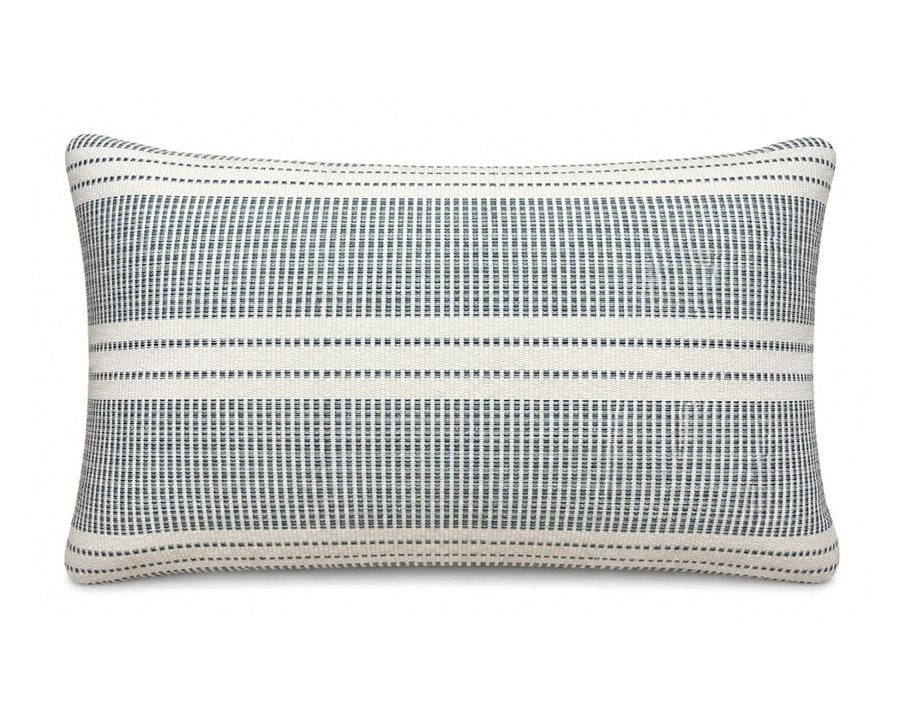 Royal Teak Collection Modern Stripe Light Blue 12" × 20" Lumbar Pillow (MODSTB212)
