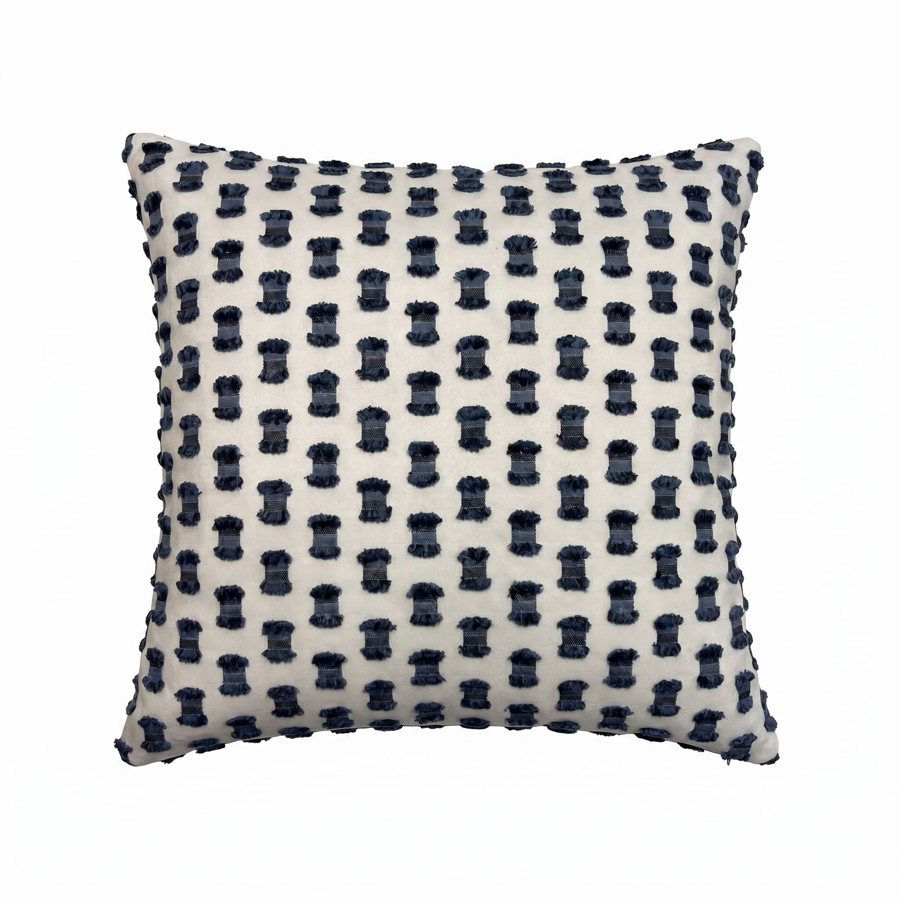 Royal Teak Collection Dot Navy 20x20 Throw Pillow (53DN20)