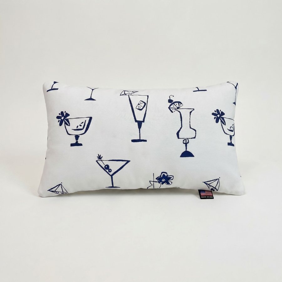 Royal Teak Collection Tini Time White 12x20 Lumbar Pillow (80TTW12)