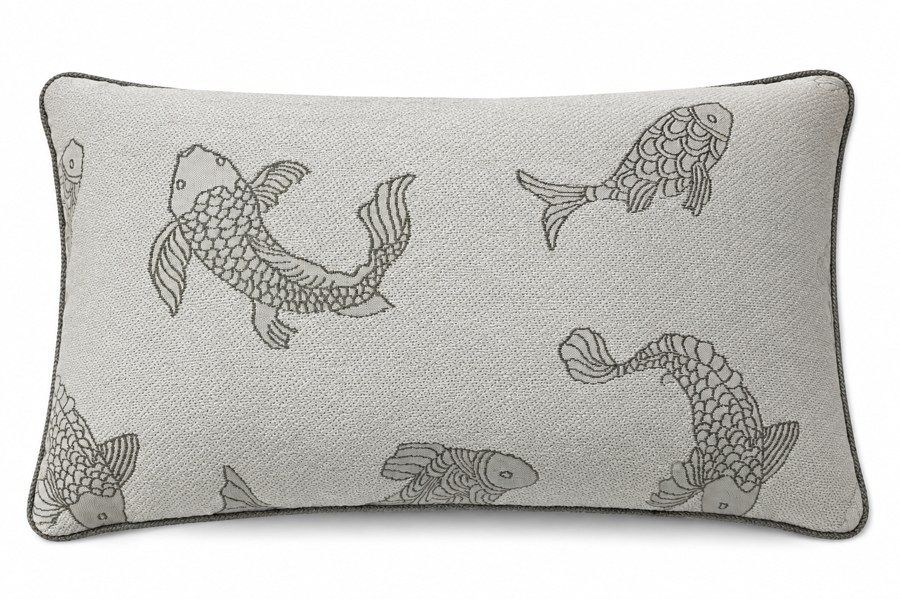 Royal Teak Collection Koi Natural 12x20 Lumbar Pillow (1KT12)
