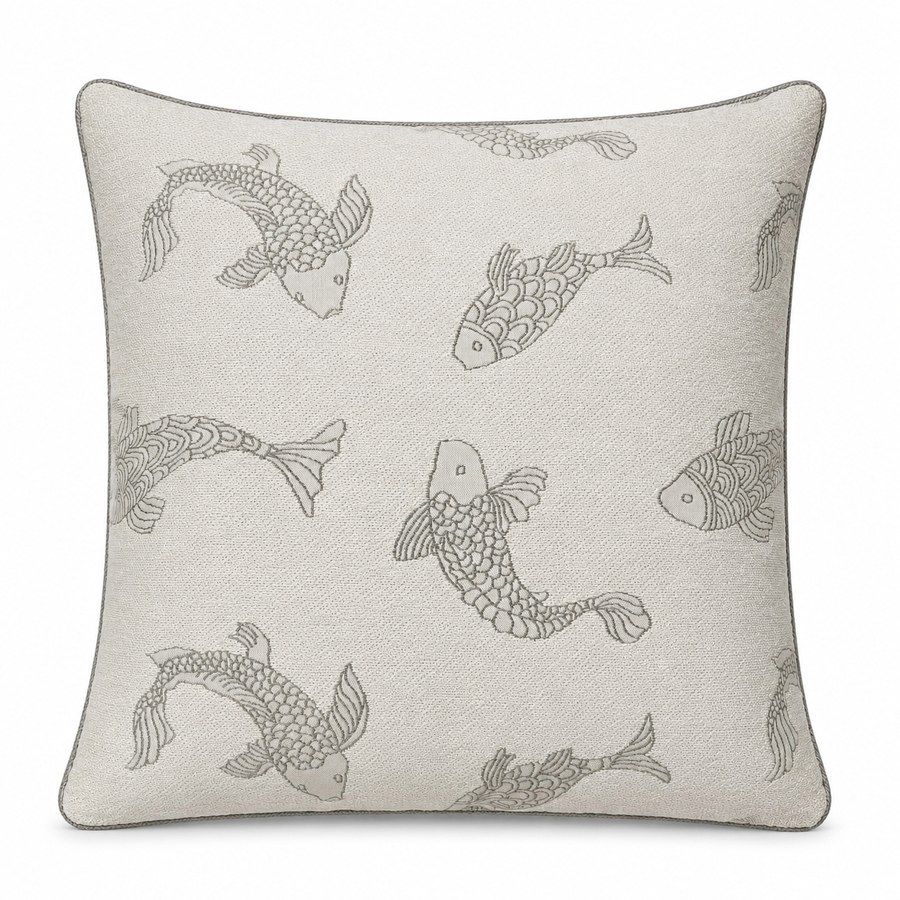 Royal Teak Collection Koi Natural 20x20 Throw Pillow (1KT20)