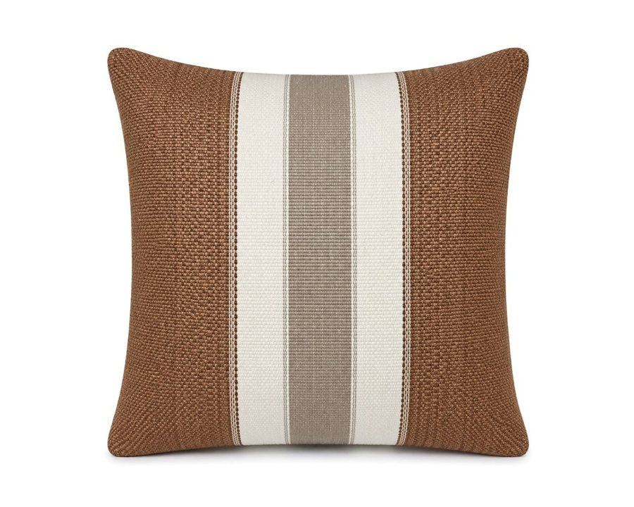 Royal Teak Collection Savanna Stripe Rust 20" × 20" Throw Pillow (SAVSTR20)