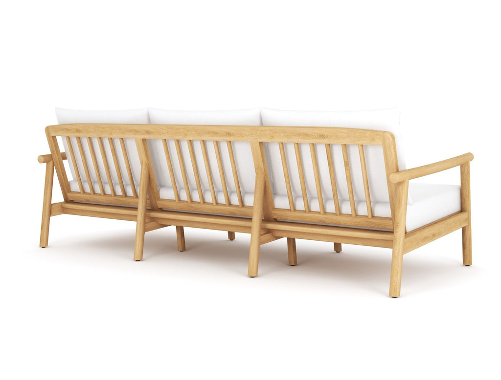 Royal Teak Collection Seville Sofa in White All-Weather Cushions