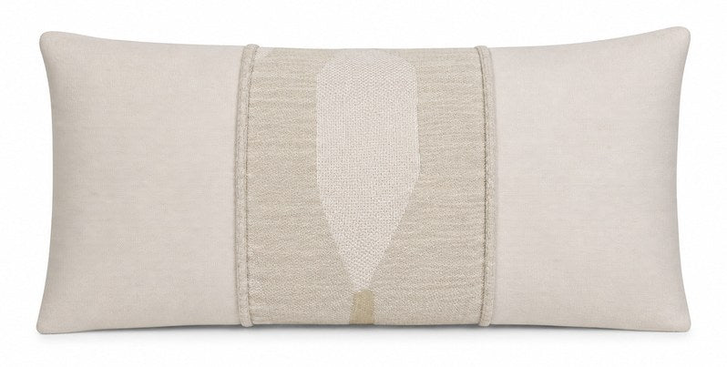 Royal Teak Collection Vine Canvas Natural 12" × 20" Lumbar Pillow (VINCANNAT12)