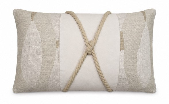 Royal Teak Collection Vine Canvas Rope 12" × 20" Lumbar Pillow (VINEROPE12)