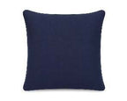Royal Teak Collection Woven Check Med Blue 20" × 20" Throw Pillow — Reverse Face (WOCHEB20)