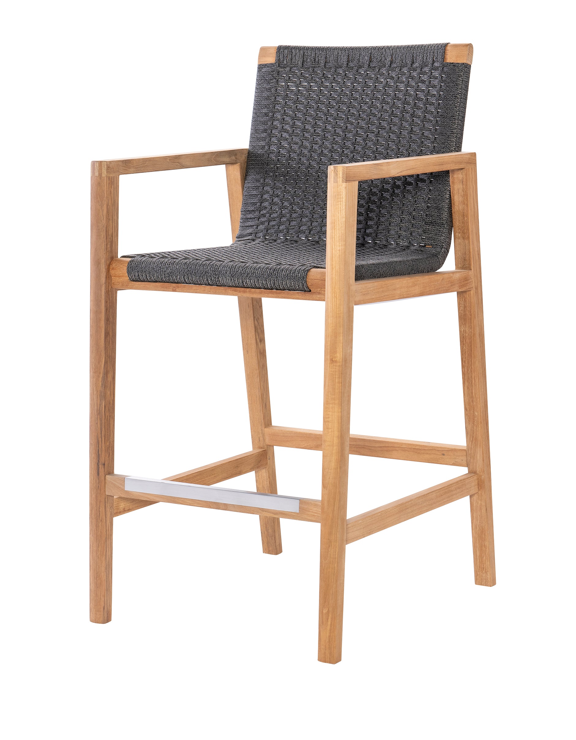 Royal Teak Collection Admiral Chair Counter Height - Charcoal