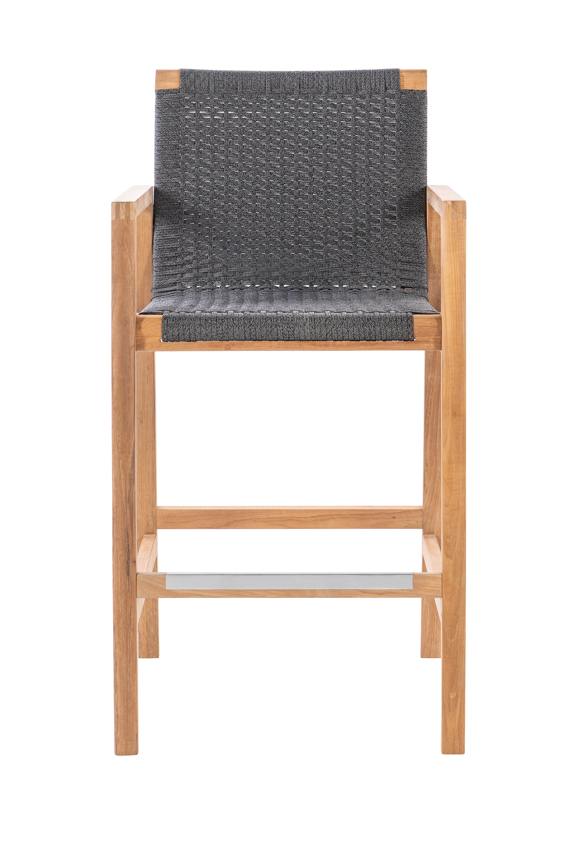 Royal Teak Collection Admiral Chair Counter Height - Charcoal