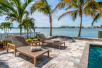 Royal Teak Collection Admiral Sun Loungers in Sand Rope and Grade-A Teak