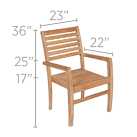 Royal Teak Collection Avant Stacking Chair