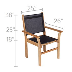 Captiva Sling Stacking Chair