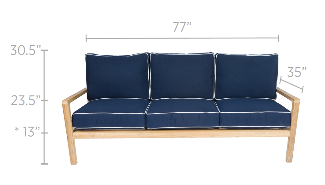 Royal Teak Collection Coastal Sofa / 3-Seater