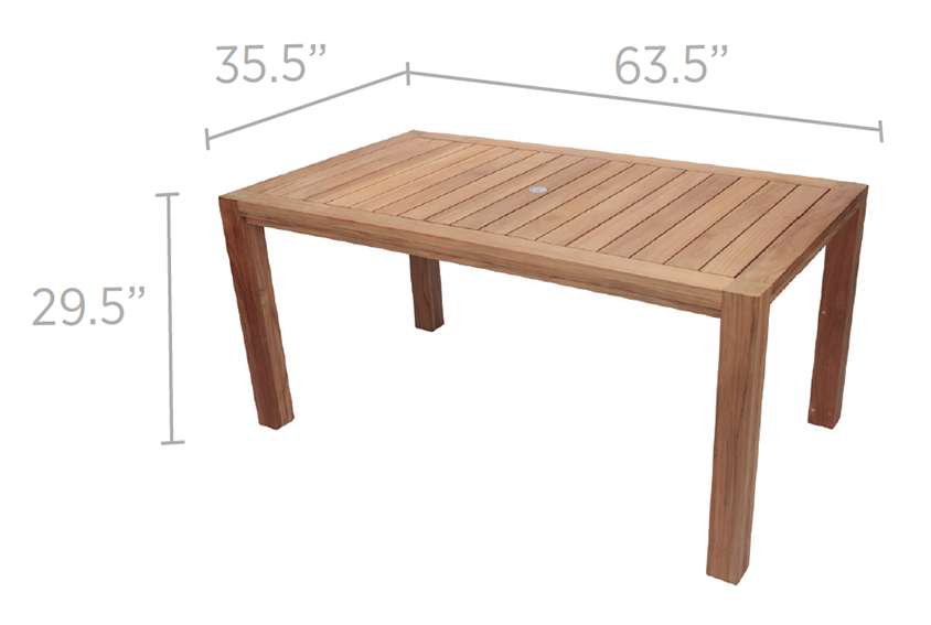 Royal Teak Collection Comfort Table 63"