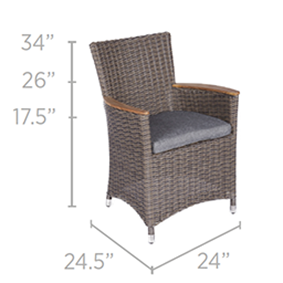 Royal Teak Collection Helena Chair Gray / Gray Cushion