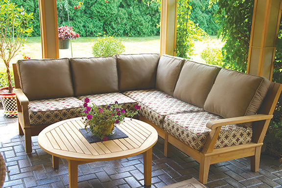 Royal Teak Collection Miami Sectional - 5 Piece - Corner Unit, 1-Seater Arm Right,  1-Seater Arm Left, Armless x2