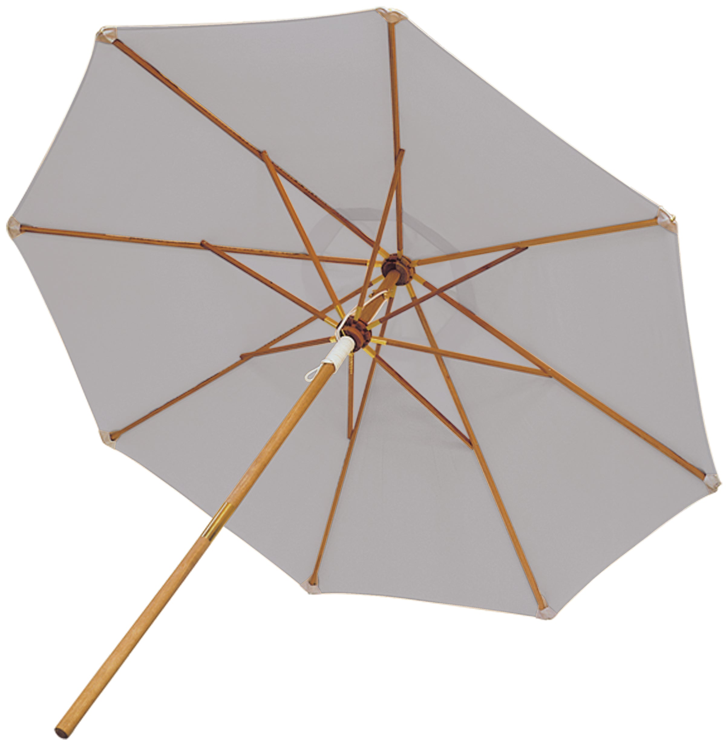 Royal Teak Collection 10’ Deluxe Umbrella-White (Acrylic Fabric)