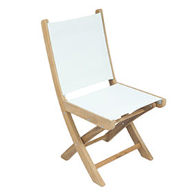 Royal Teak Collection Sailmate Folding Side Sling Chair