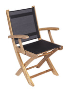 Sailmate Folding Arm Chair in Black Sling (SMCB)