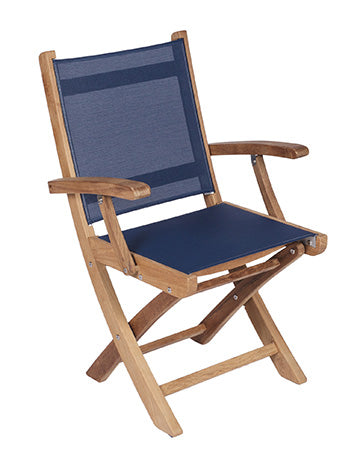 Royal Teak Collection Sailmate Folding Arm Sling Chair