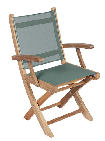 Royal Teak Collection Sailmate Folding Arm Sling Chair