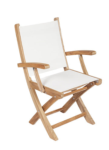 Royal Teak Collection Sailmate Folding Arm Sling Chair