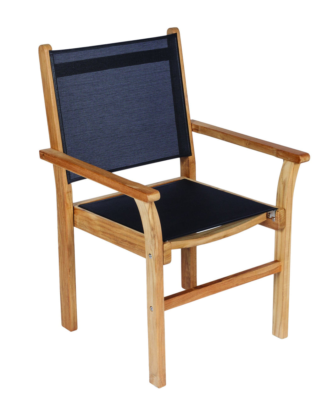 Captiva Stacking Arm Chair in Black Sling (CAPB)